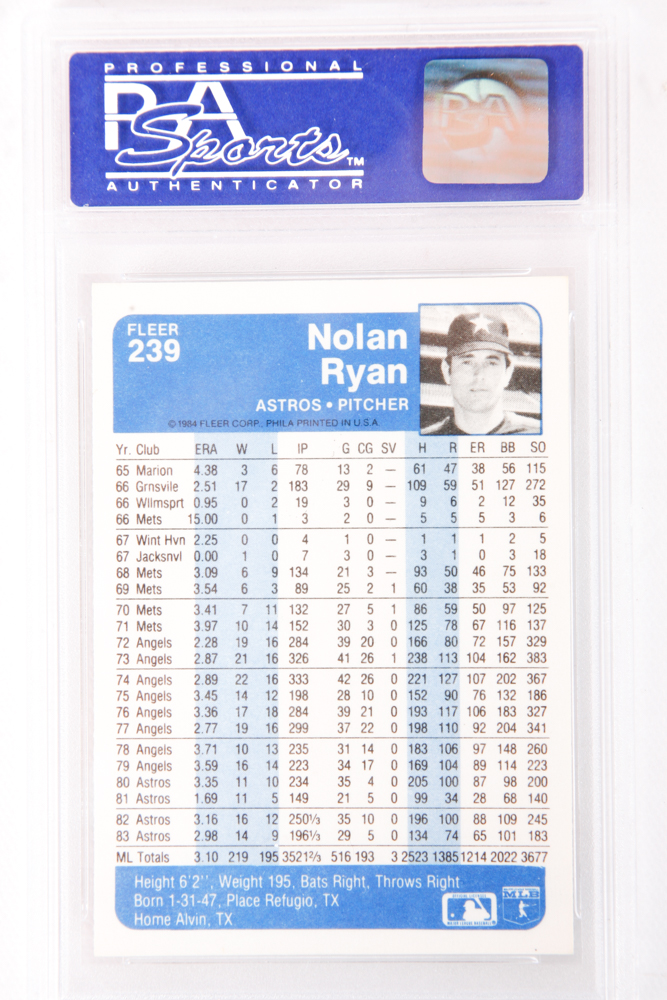 Collection of Mint to Near Mint Nolan Ryan Baseball Cards