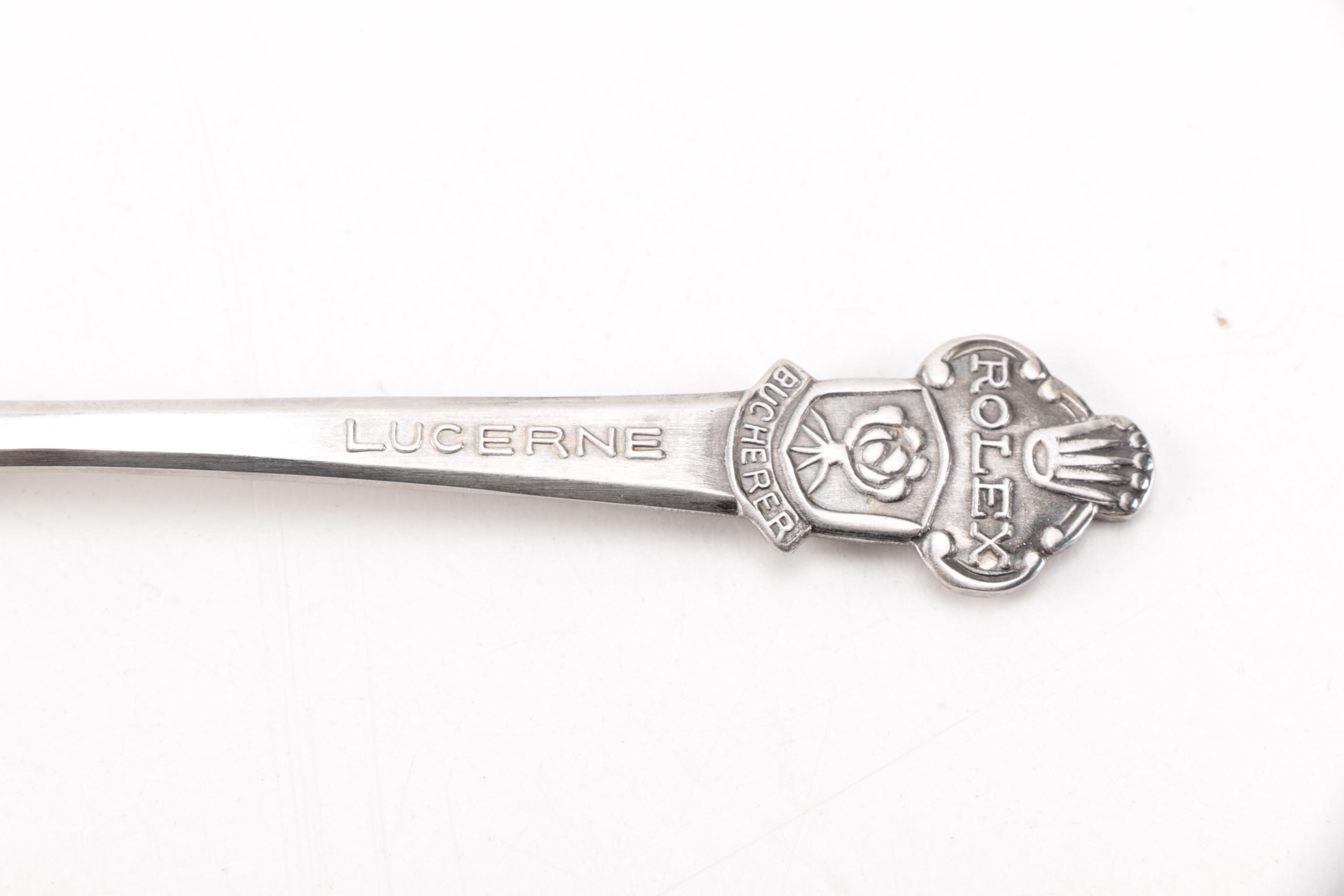 Bucherer of Switzerland Rolex Stainless Collector Spoons