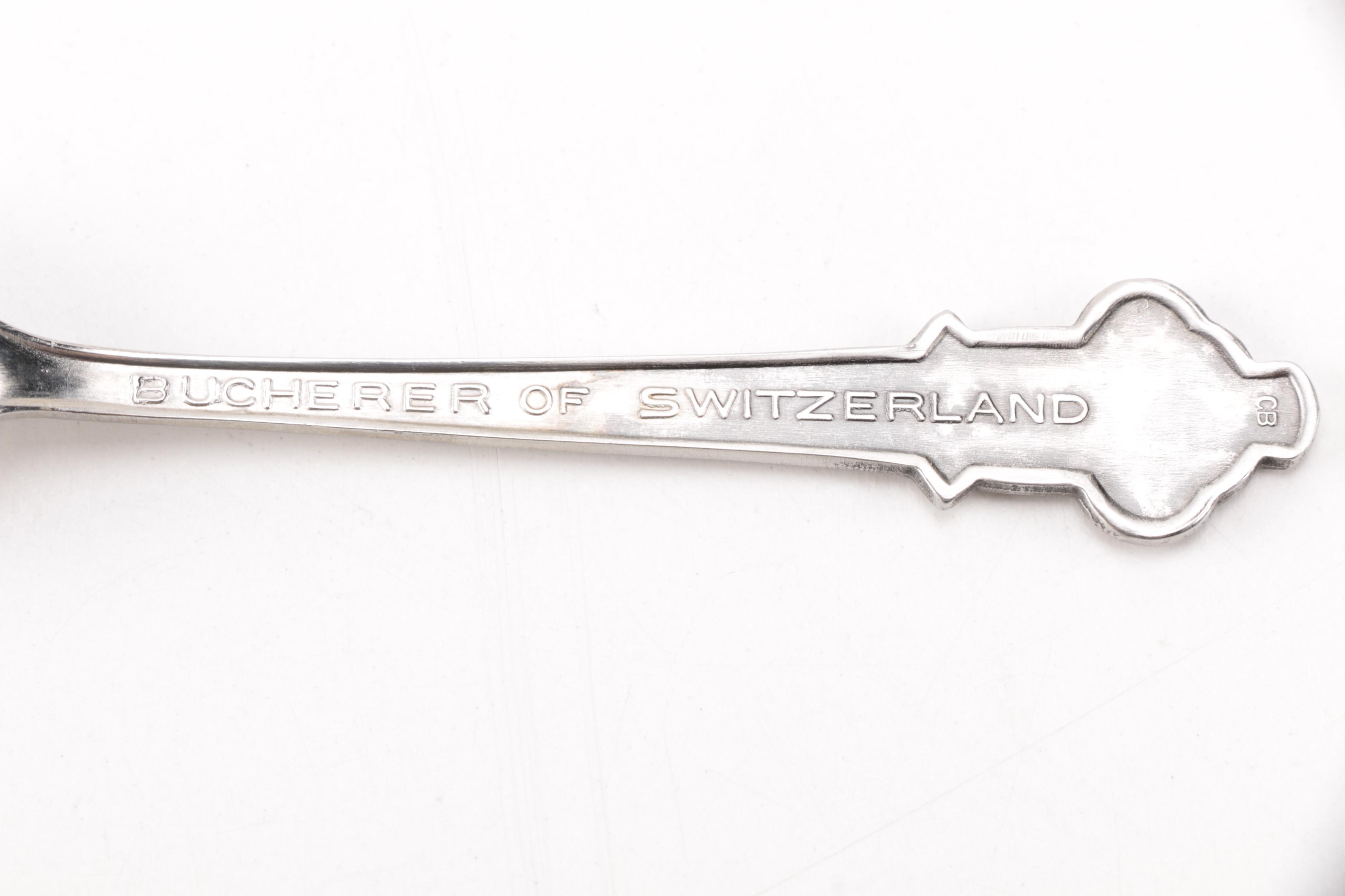 Bucherer of Switzerland Rolex Stainless Collector Spoons