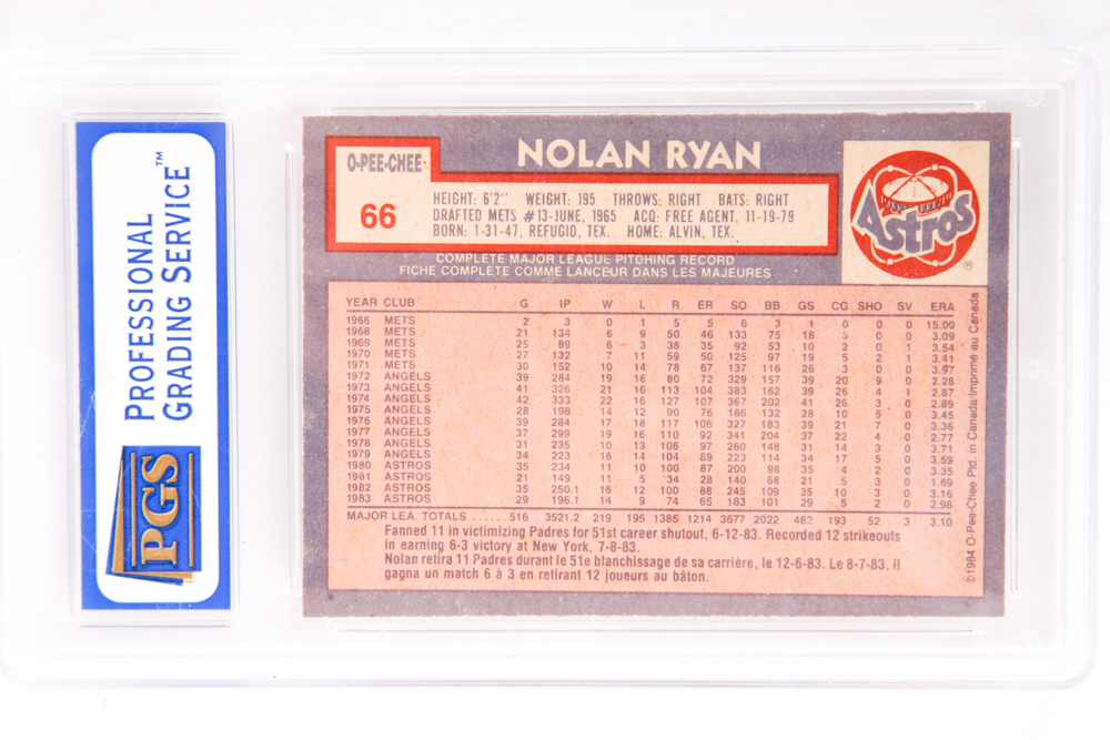 Collection of Mint to Near Mint Nolan Ryan Baseball Cards