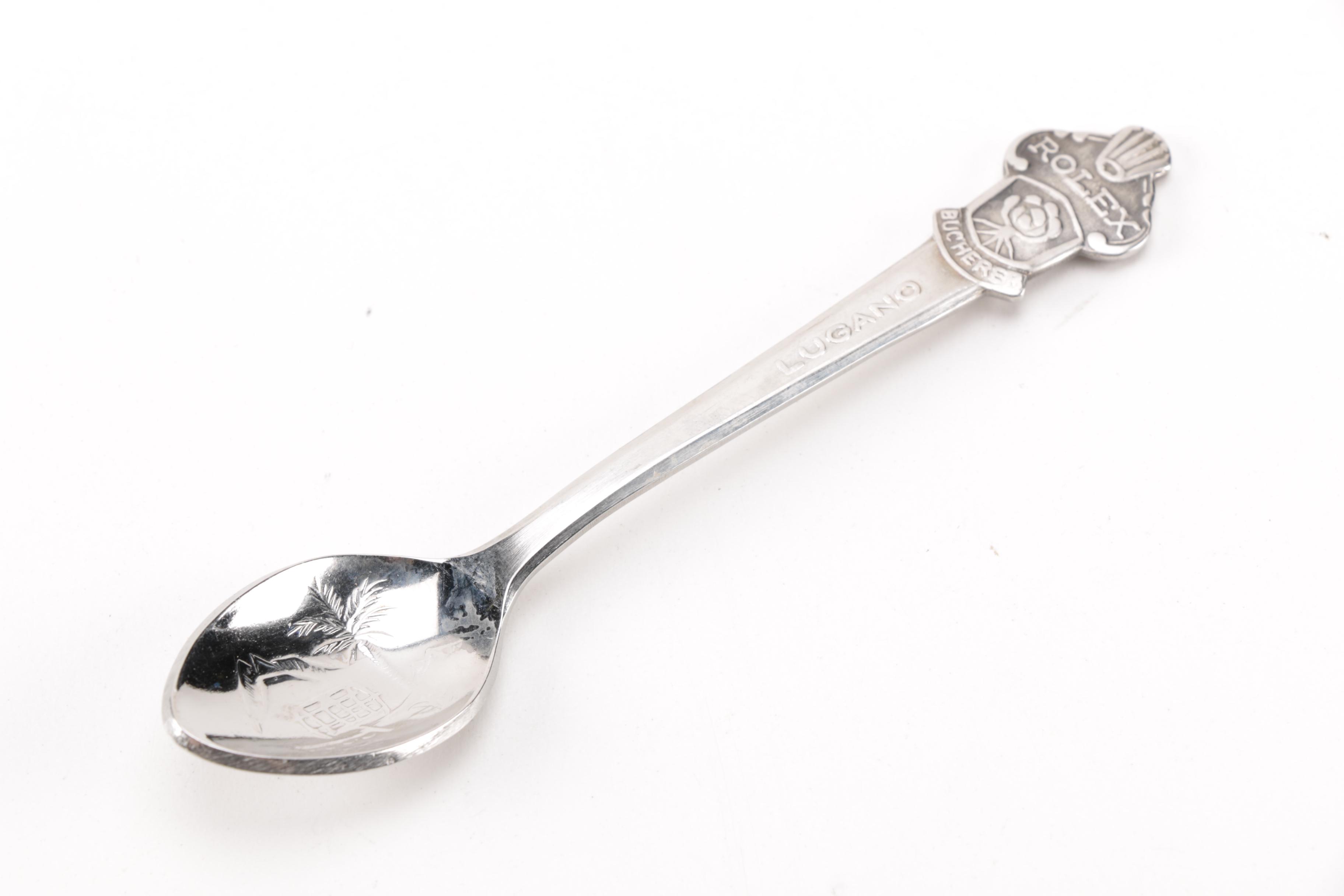 Bucherer of Switzerland Rolex Stainless Collector Spoons