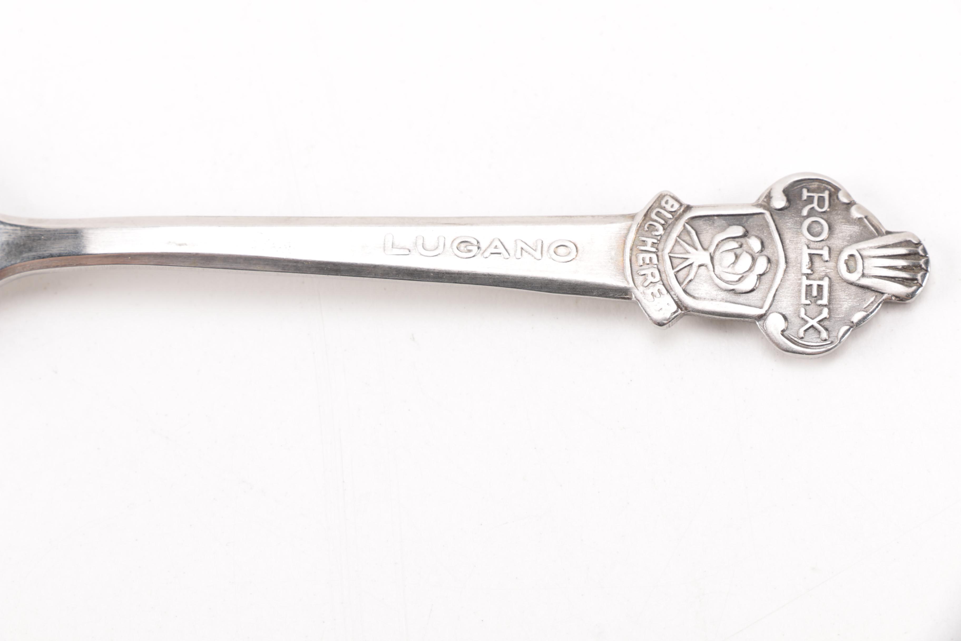 Bucherer of Switzerland Rolex Stainless Collector Spoons