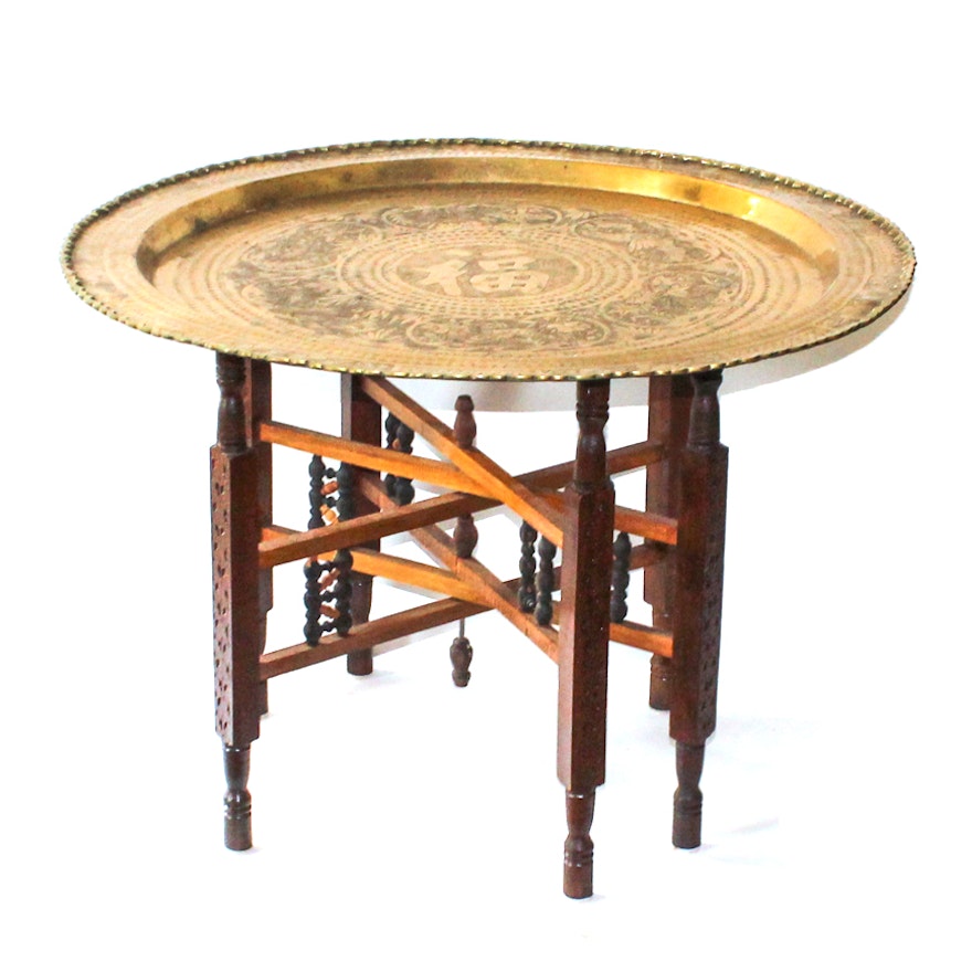 Chinese Brass Tray Table