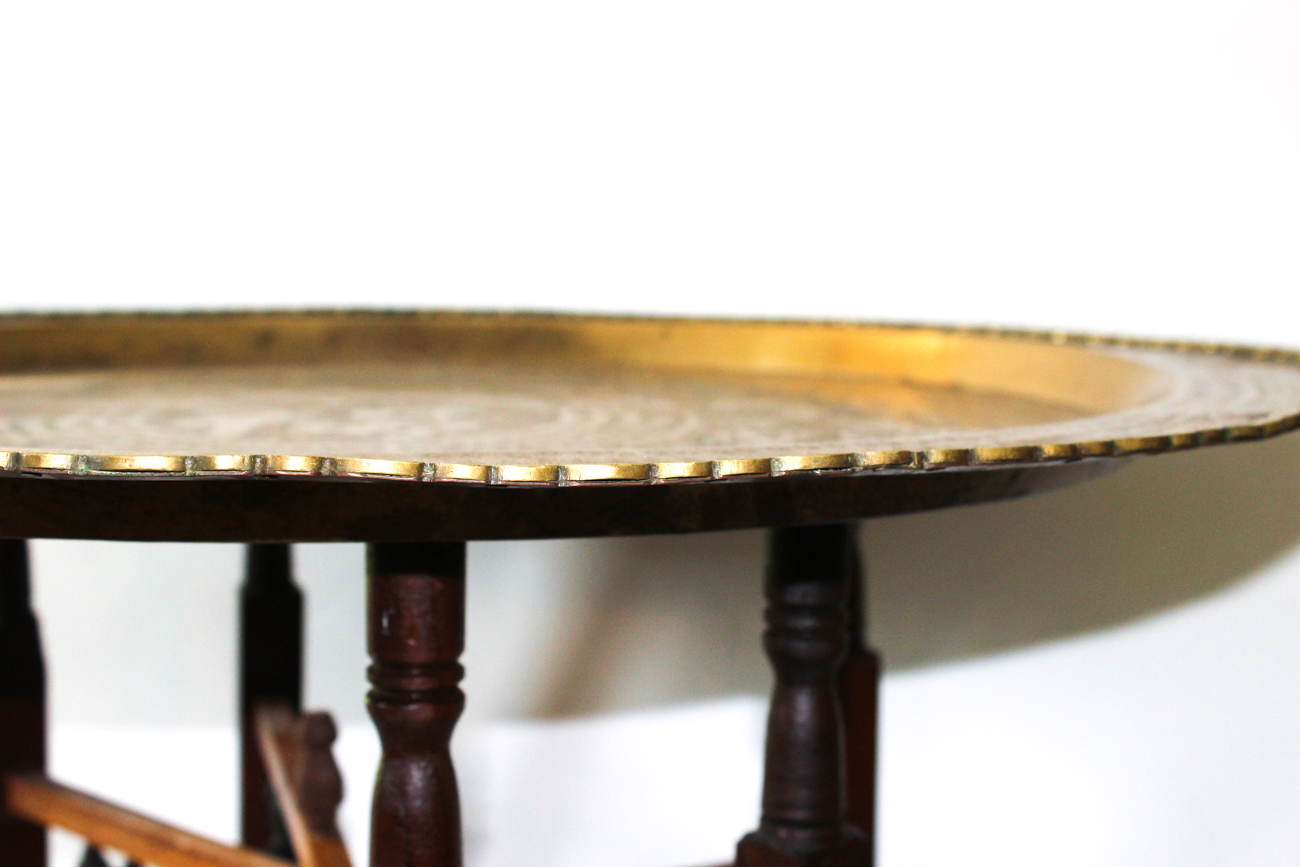 Chinese Brass Tray Table