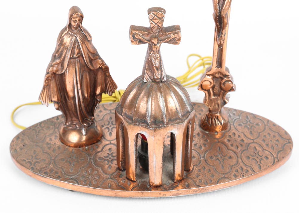 Illuminated Religious Figurine