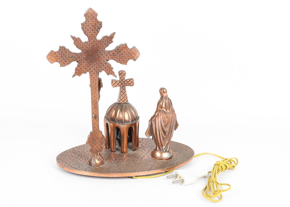Illuminated Religious Figurine