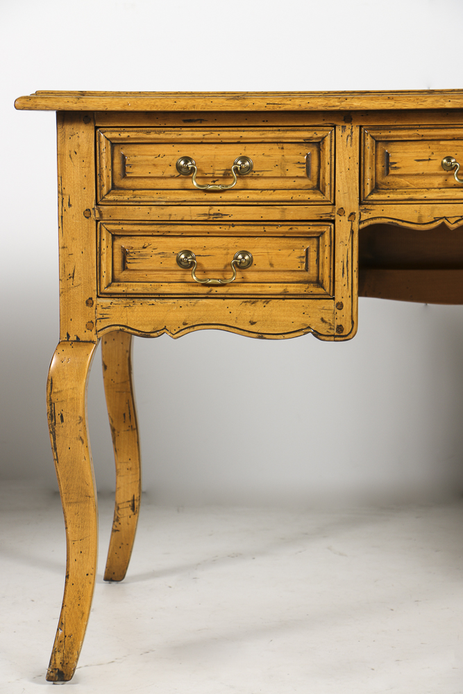Country French Provincial Desk With Chair