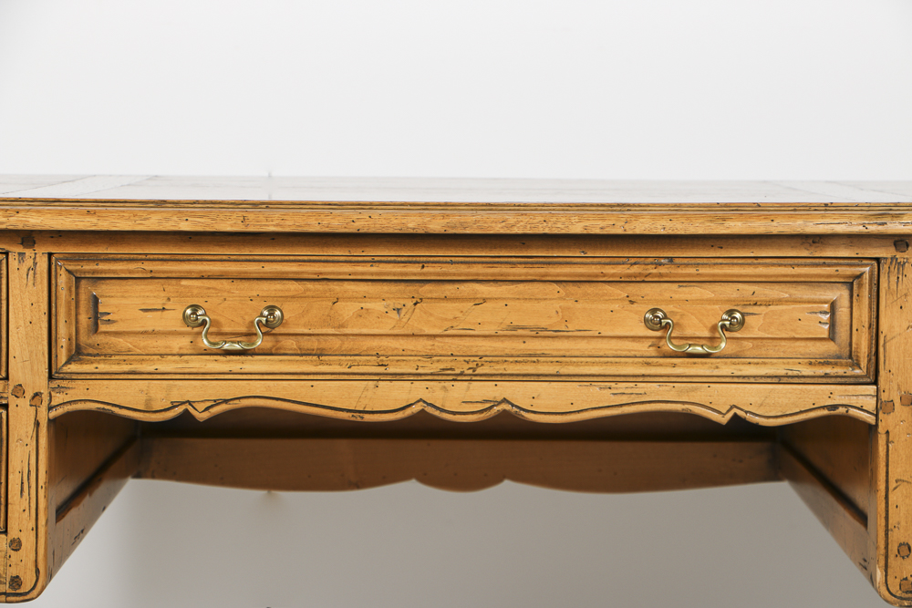 Country French Provincial Desk With Chair