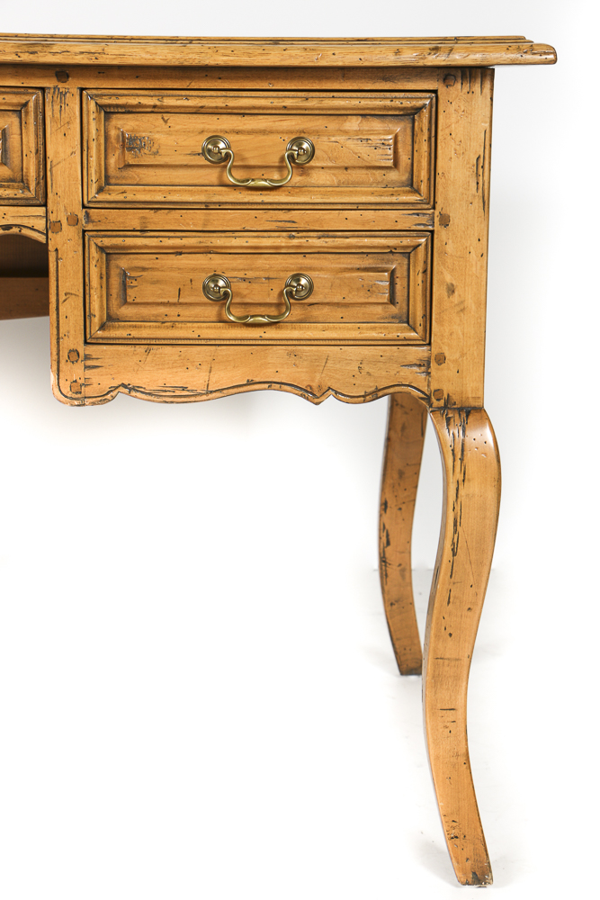 Country French Provincial Desk With Chair