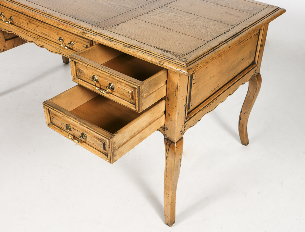 Country French Provincial Desk With Chair