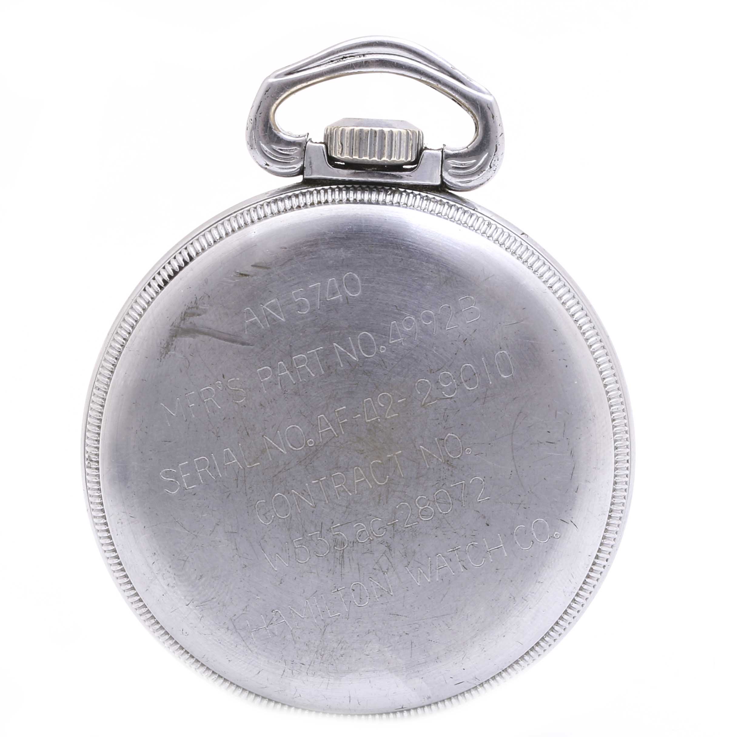 1942 Hamilton G.C.T. Master Navigators Hack Mechanism Pocket Watch