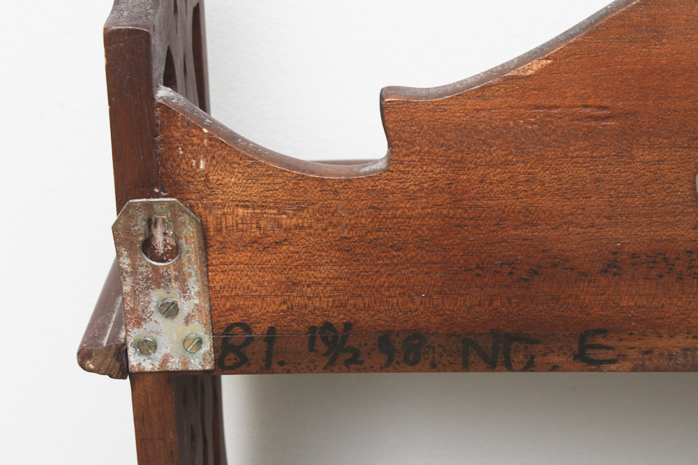 Vintage Mahogany Wall Mount Curio Shelf