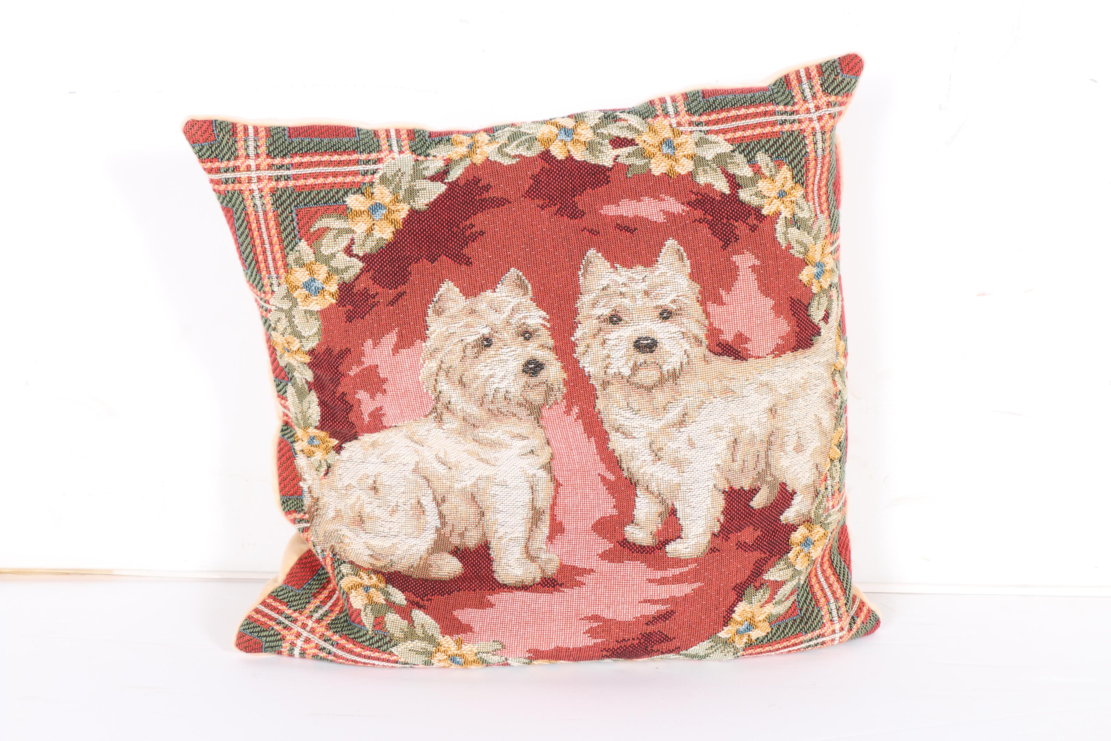 West Highland Terrier Pillows and a Chenille Throw