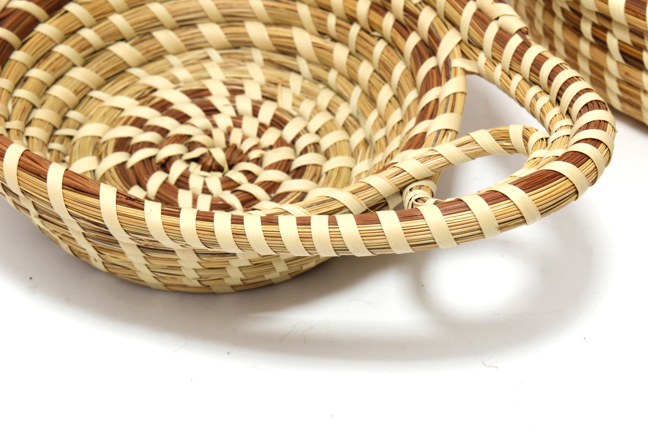 Pair of South Carolina Gullah Sweetgrass Bread Baskets