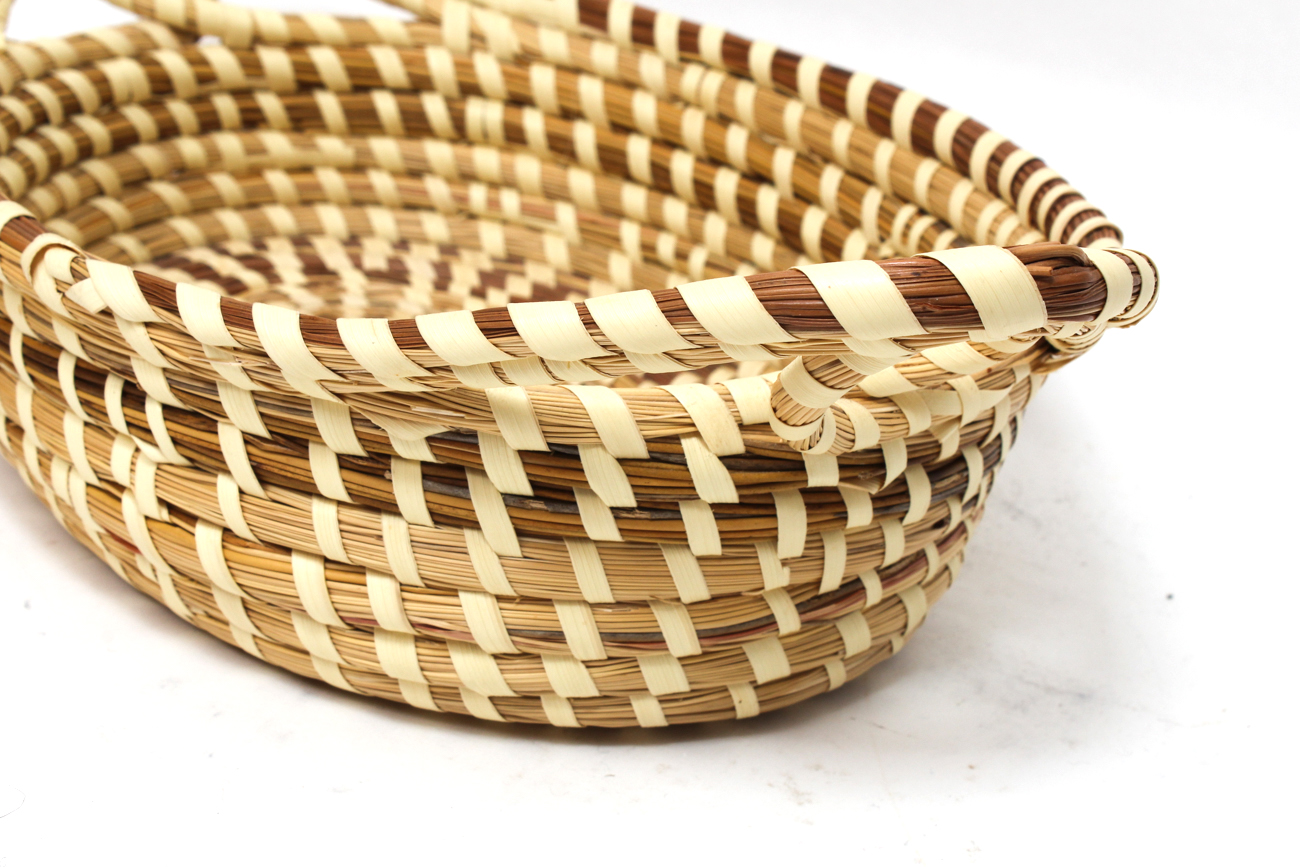 Pair of South Carolina Gullah Sweetgrass Bread Baskets