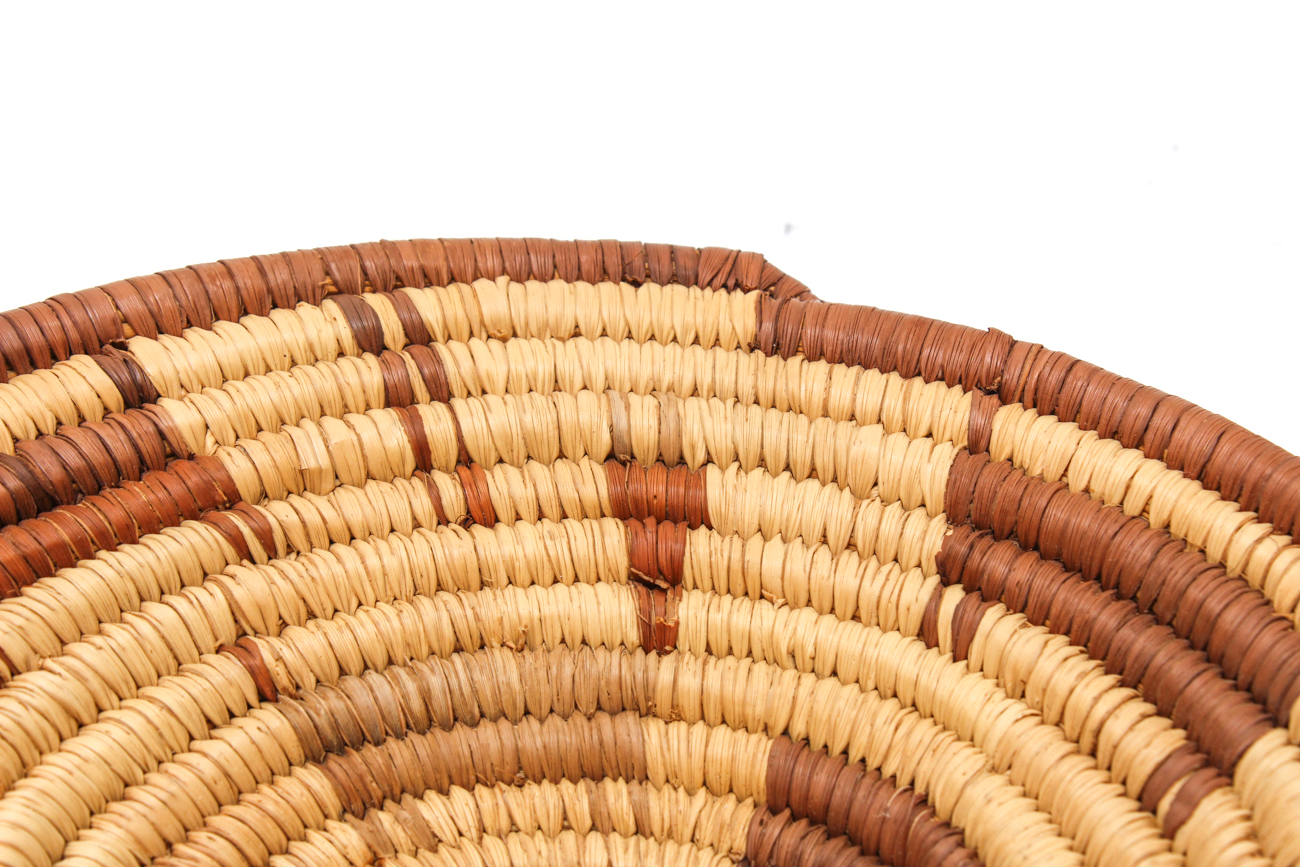 Pair of Artisan Sweetgrass Coiled Baskets