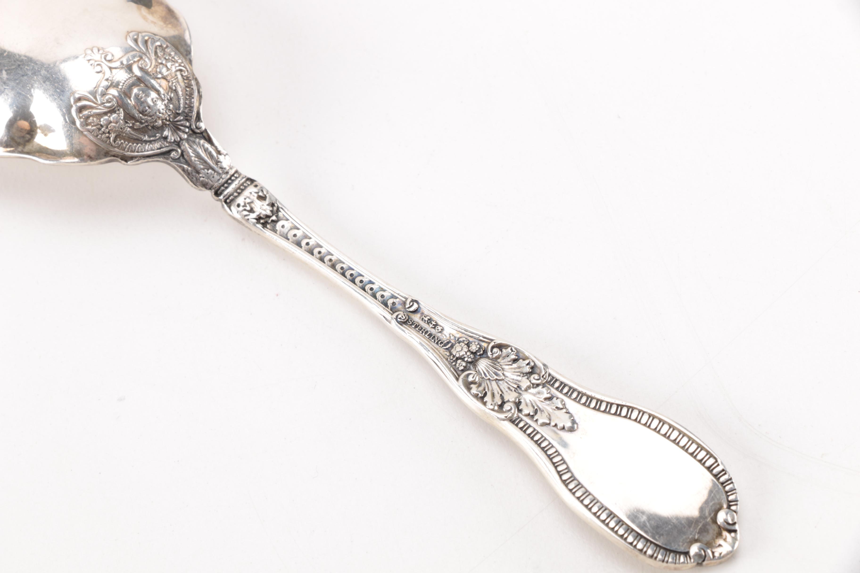 Whiting "Lily of the Valley" Sterling Demitasse Spoon and Other Sterling Flatware