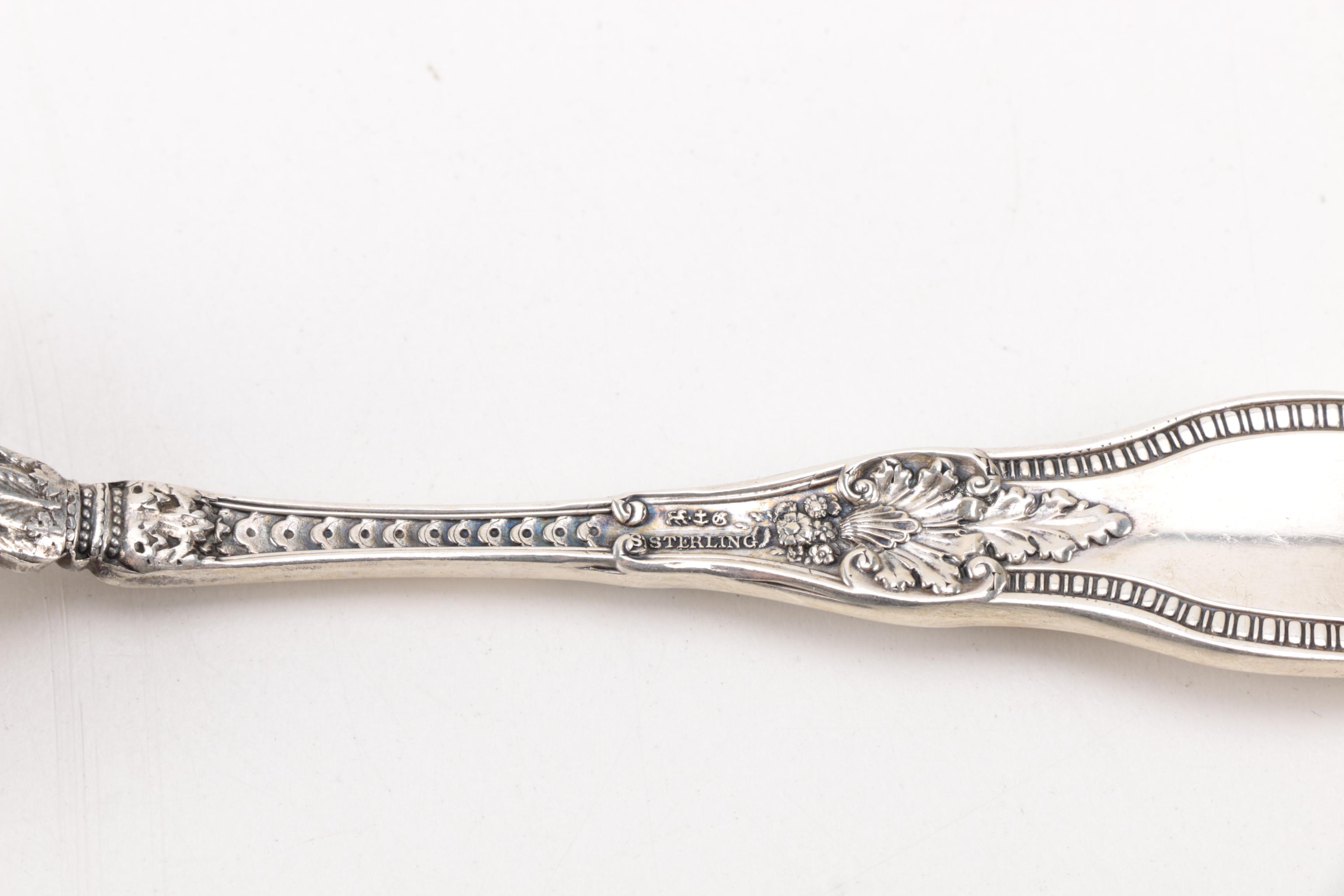 Whiting "Lily of the Valley" Sterling Demitasse Spoon and Other Sterling Flatware