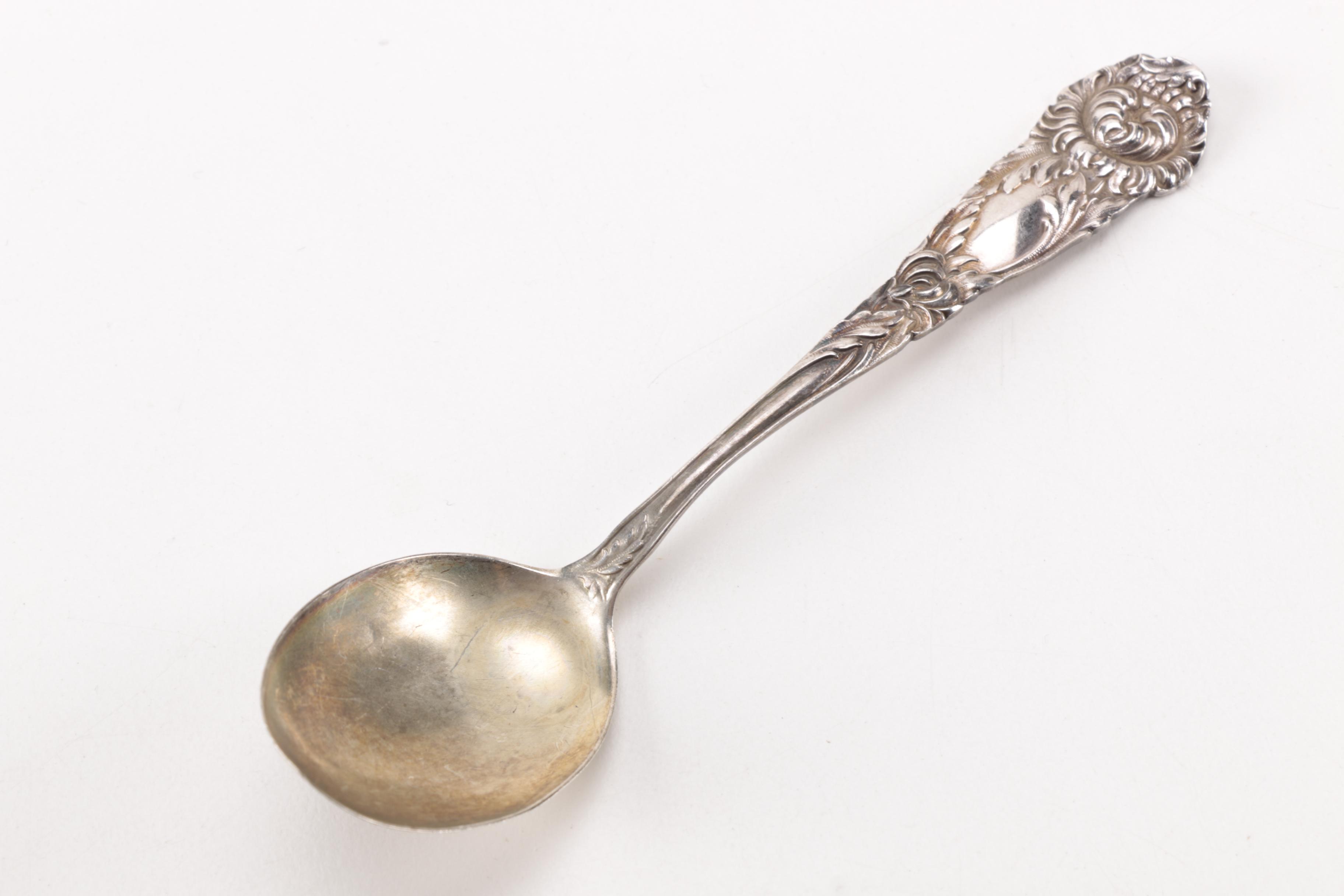 Whiting "Lily of the Valley" Sterling Demitasse Spoon and Other Sterling Flatware