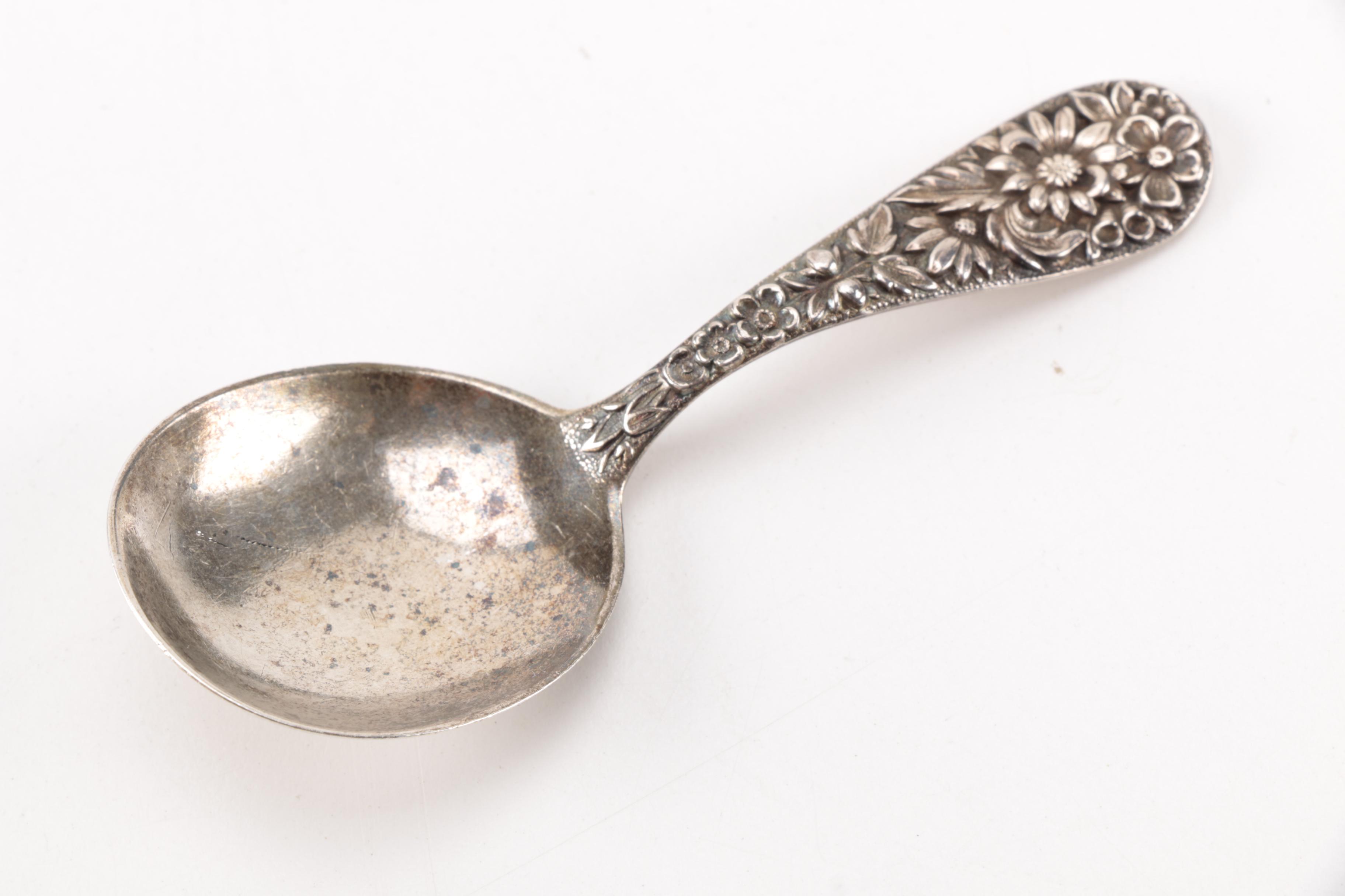 Whiting "Lily of the Valley" Sterling Demitasse Spoon and Other Sterling Flatware