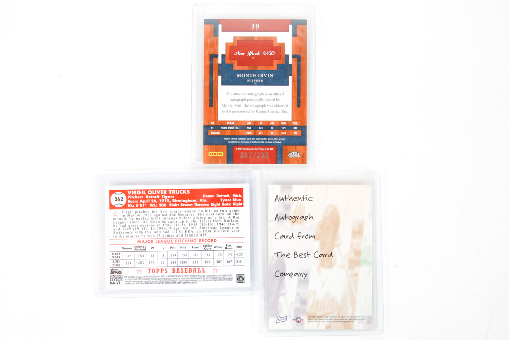 Autographed and Specialty Baseball Cards featuring Bobby Doerr