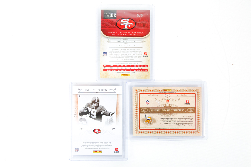 NFL Autographed Football Cards