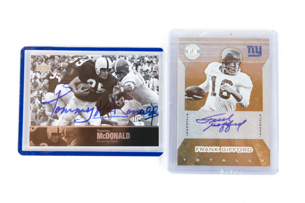 NFL Autographed Football Cards
