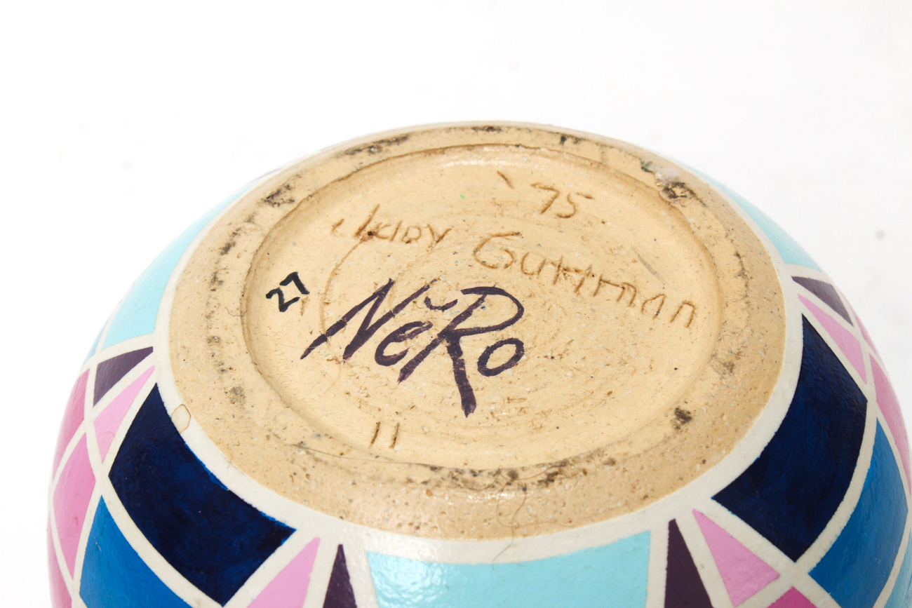 Nero and Judy Signed Art Pottery Vessel