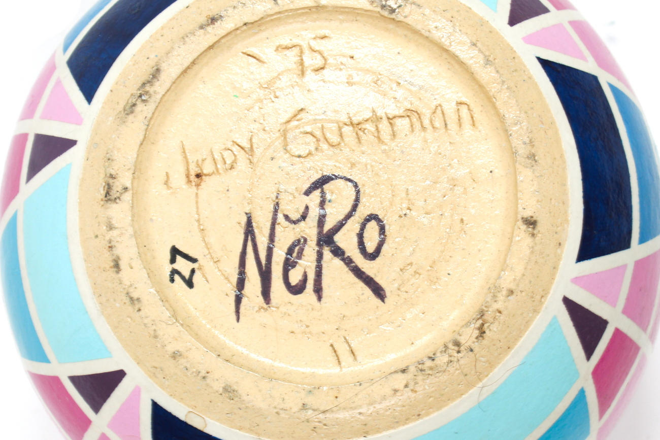 Nero and Judy Signed Art Pottery Vessel