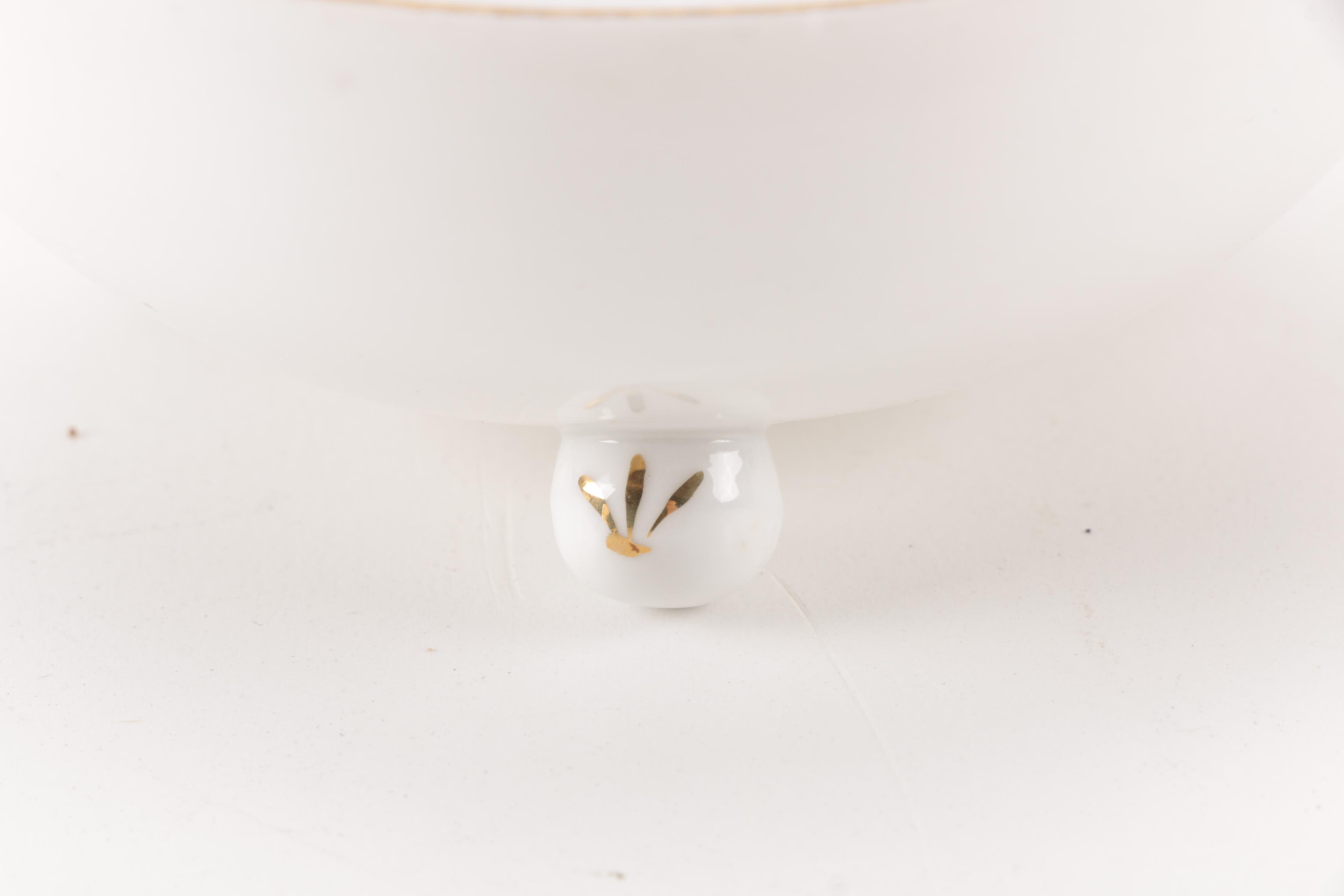 Noritake and Nippon Footed Condiment Bowls With Ladles