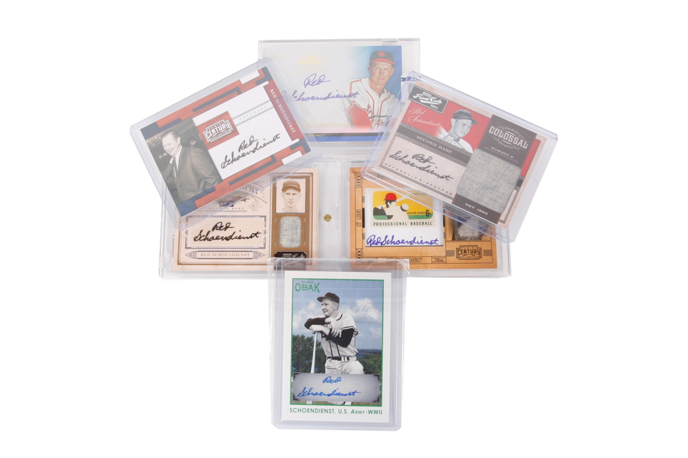 Red Schoendienst Autographed Baseball Cards