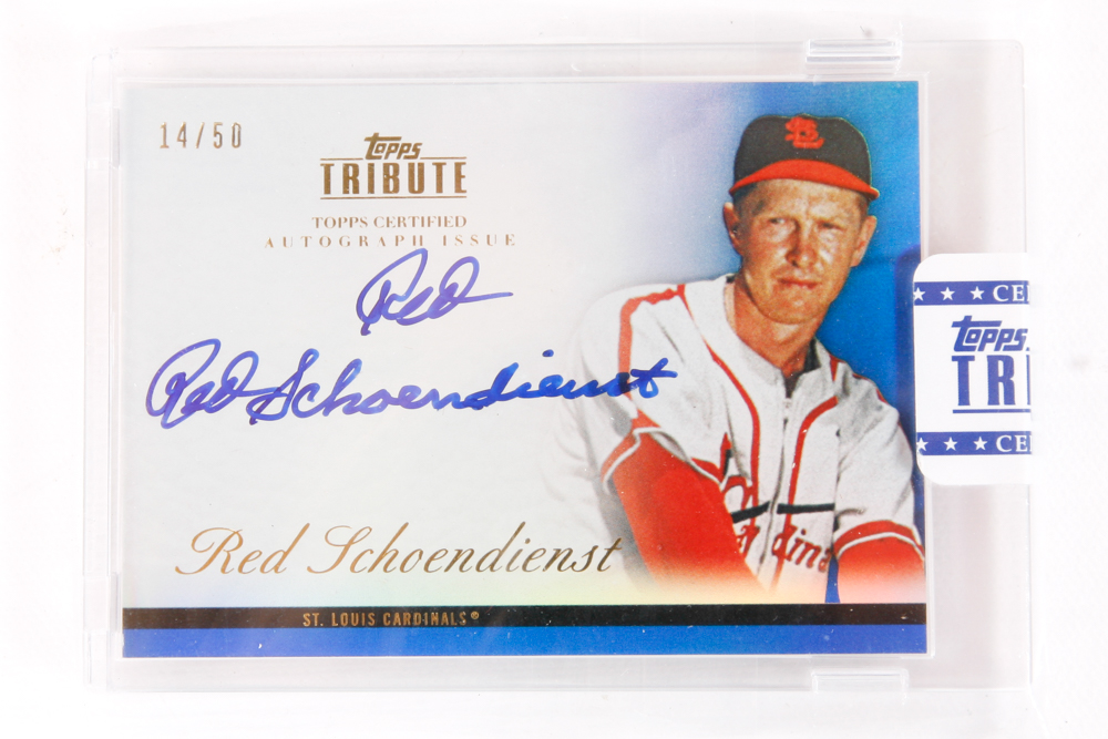 Red Schoendienst Autographed Baseball Cards
