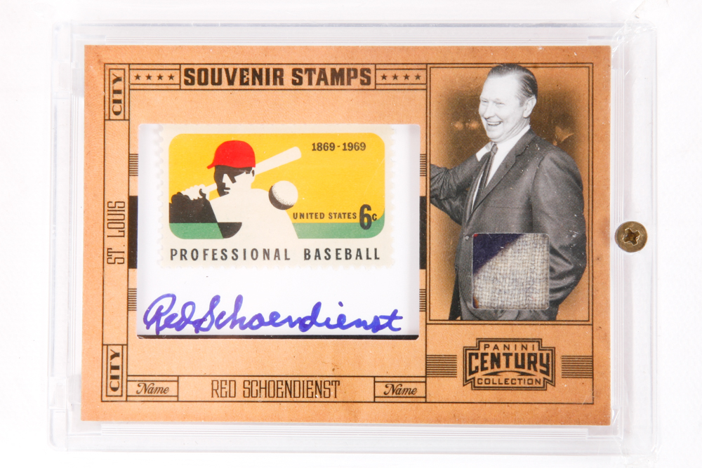 Red Schoendienst Autographed Baseball Cards