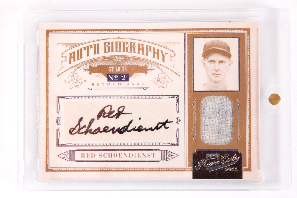 Red Schoendienst Autographed Baseball Cards