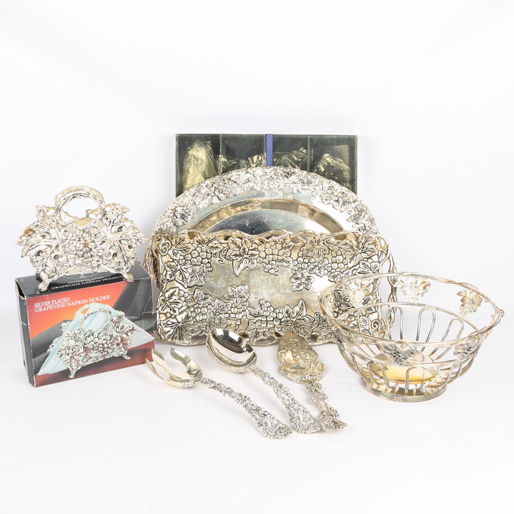 Vineyard Themed Servingware Featuring Godinger