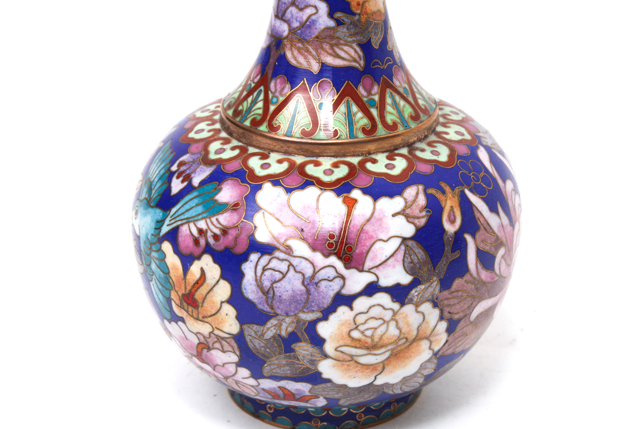 Chinese Floral Cloisonné Vase