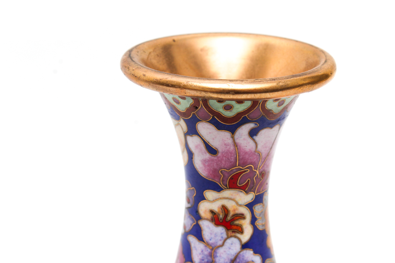 Chinese Floral Cloisonné Vase