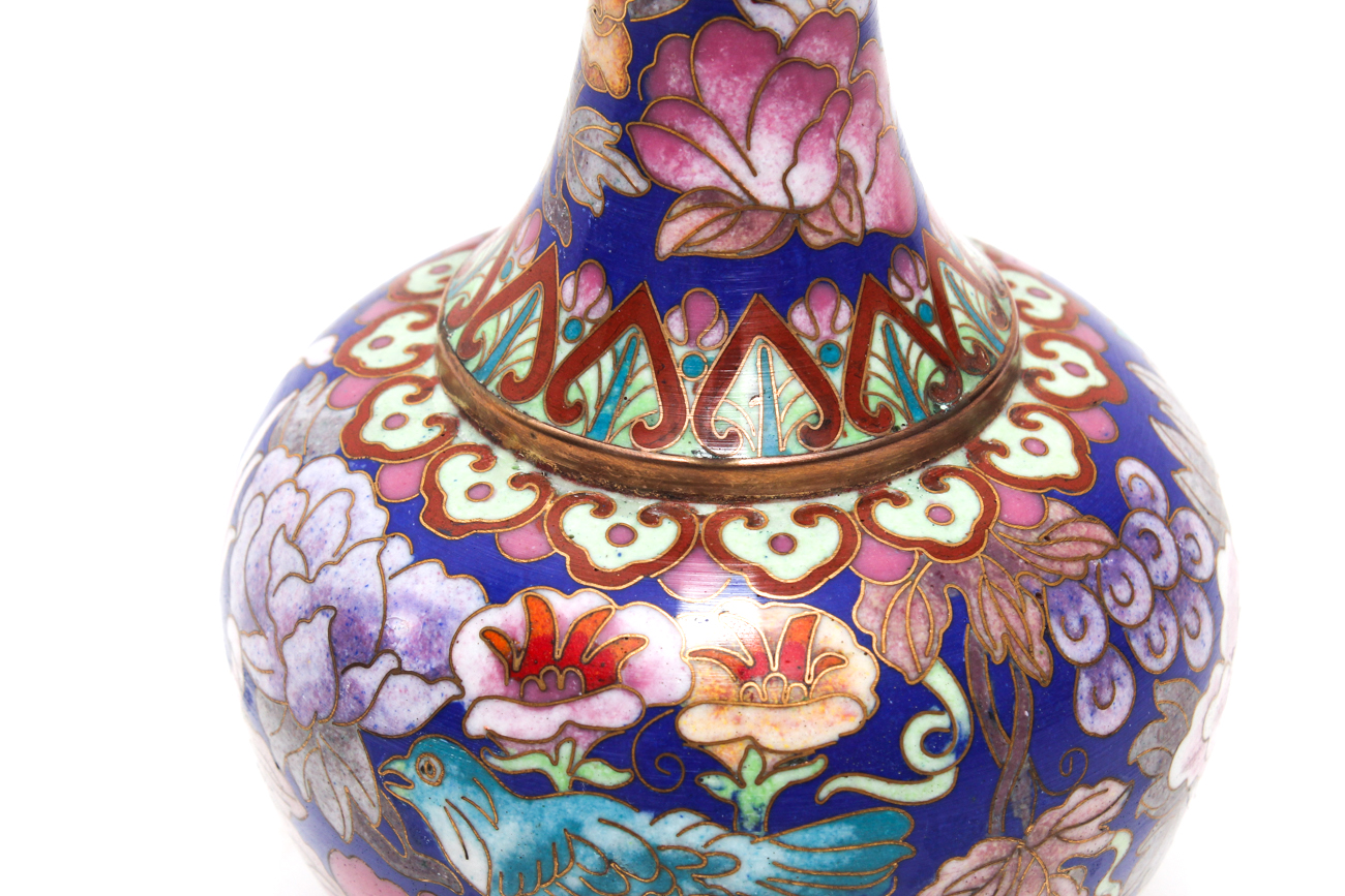 Chinese Floral Cloisonné Vase