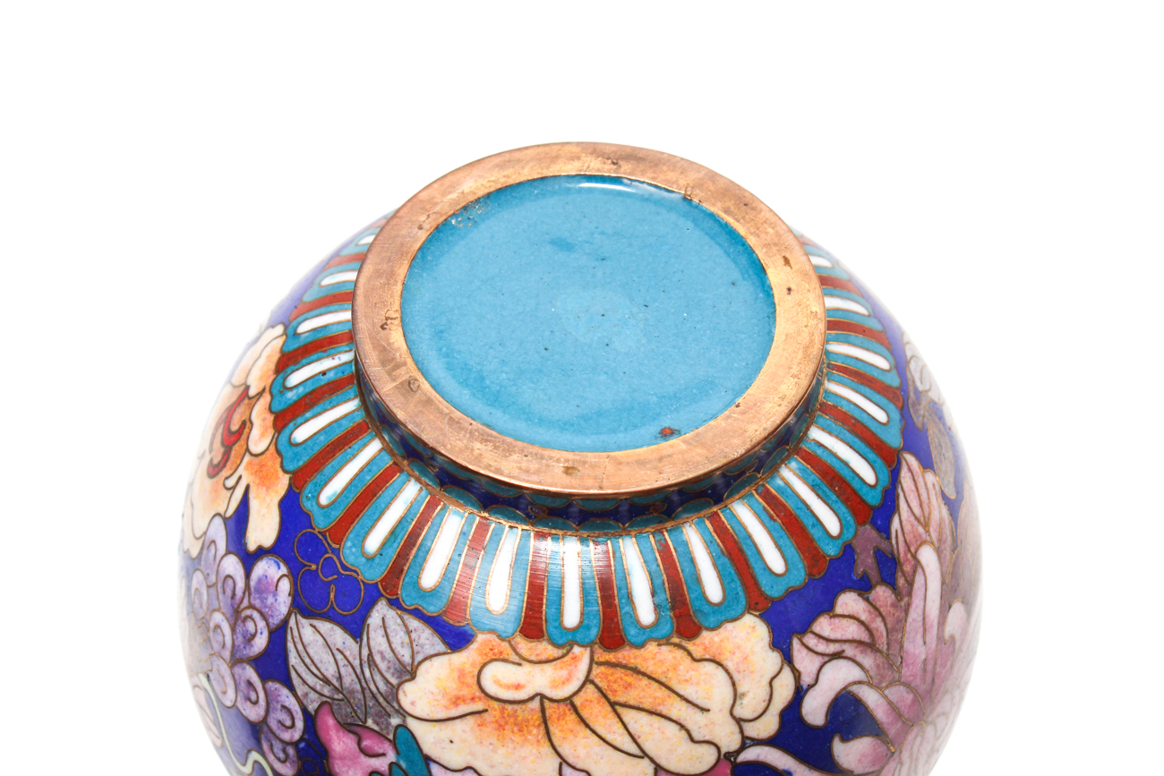 Chinese Floral Cloisonné Vase