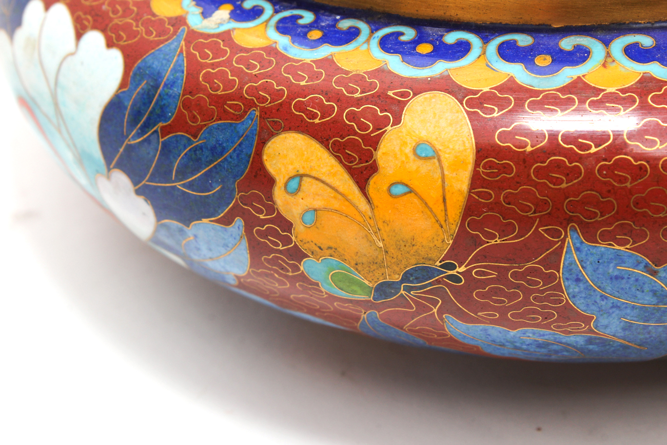 Chinese Lidded Cloisonné Dish