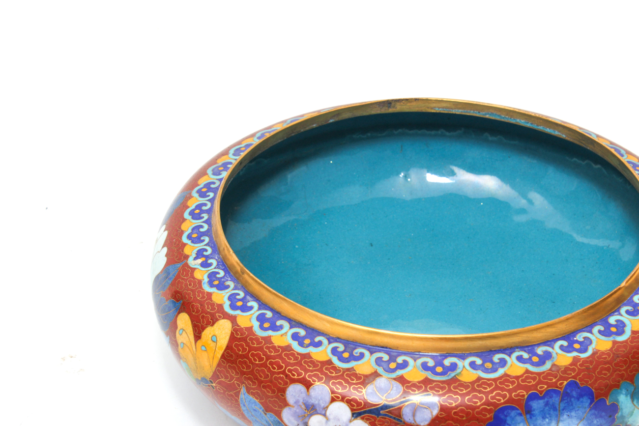 Chinese Lidded Cloisonné Dish