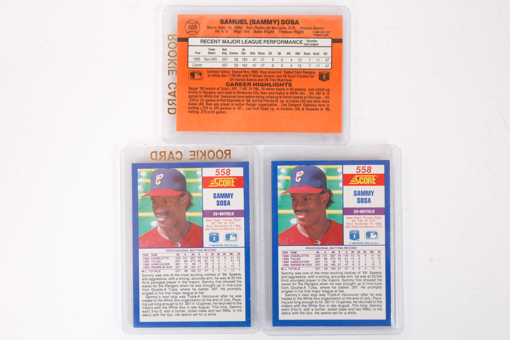 1990s Baseball Cards including Gary Sheffield, Barry Bonds, Sammy Sosa and More