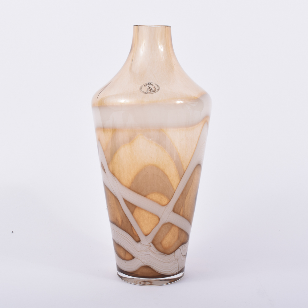 Zorza Handmade Polish Amber Glass Vase