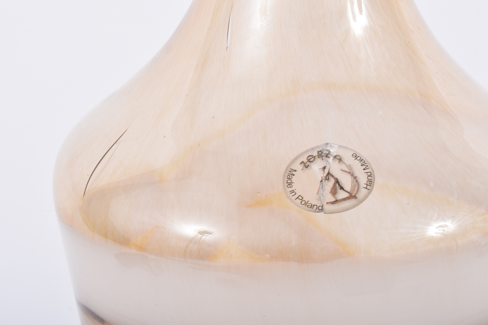 Zorza Handmade Polish Amber Glass Vase