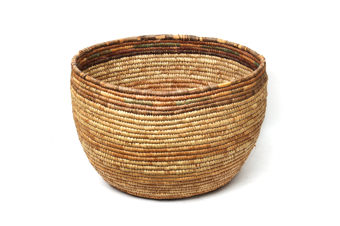 Large Coiled Carolina Sweet Grass Basket