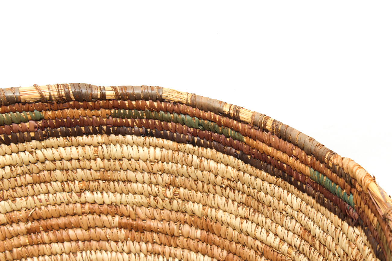 Large Coiled Carolina Sweet Grass Basket