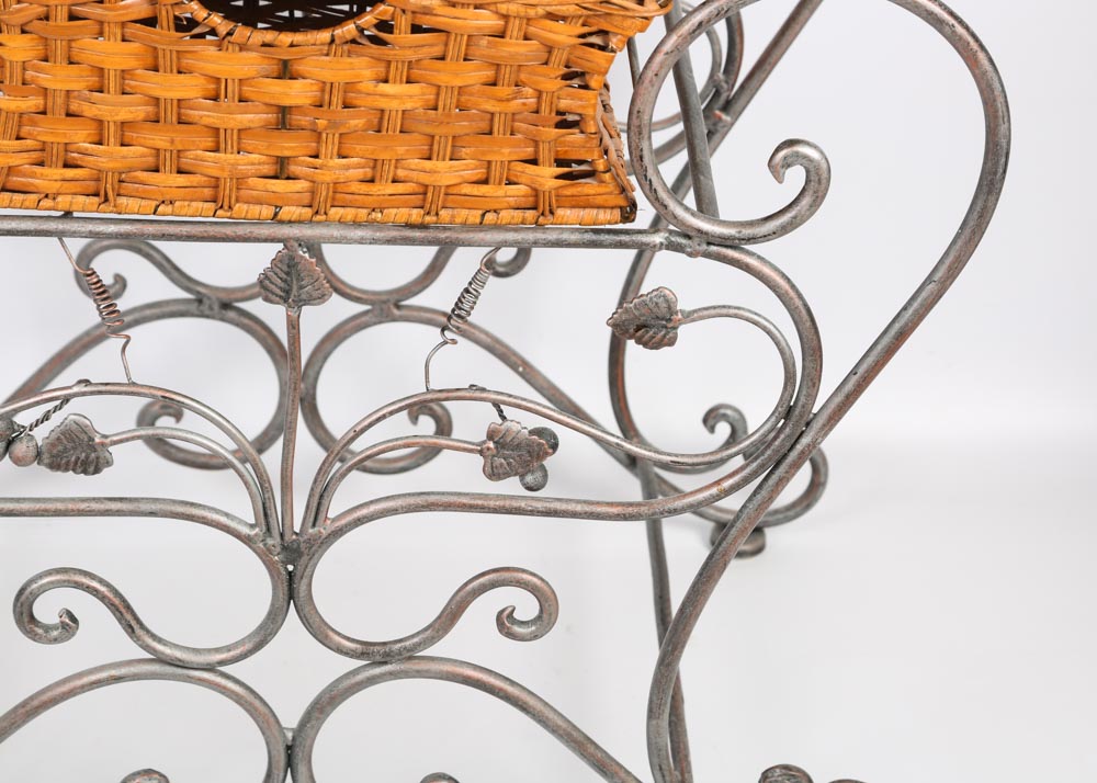 Metal and Rattan Storage Furniture