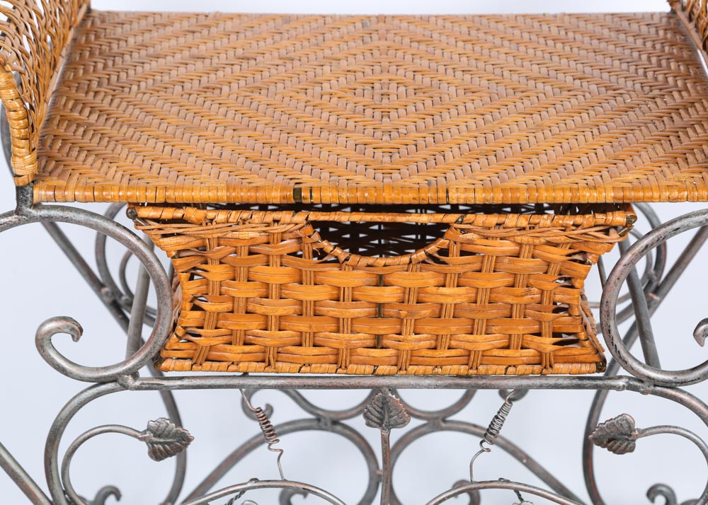 Metal and Rattan Storage Furniture