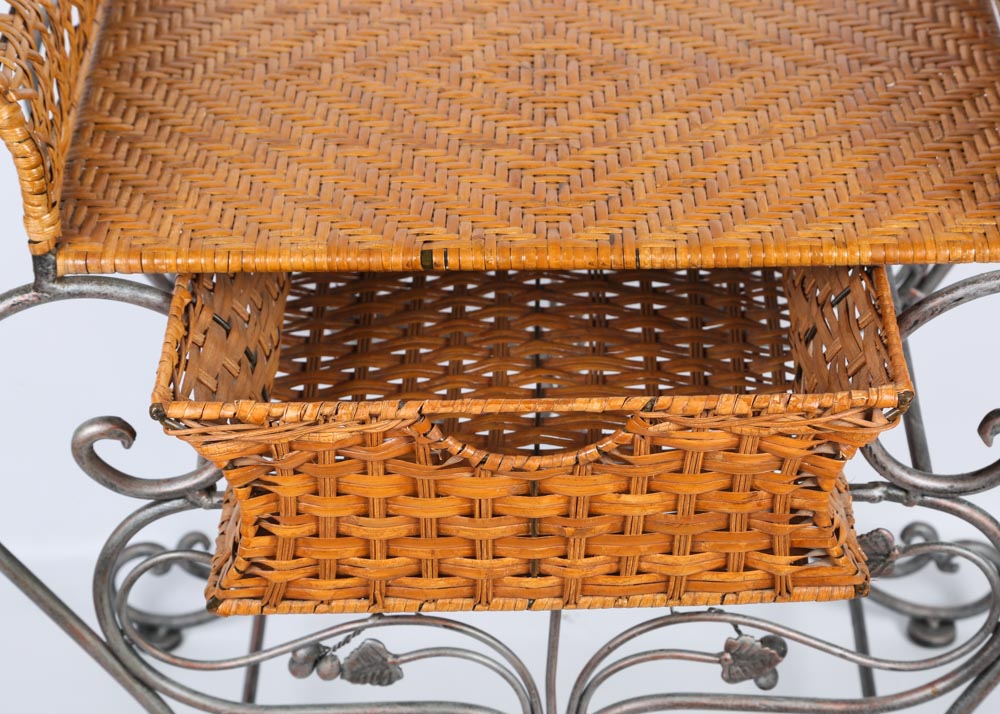 Metal and Rattan Storage Furniture