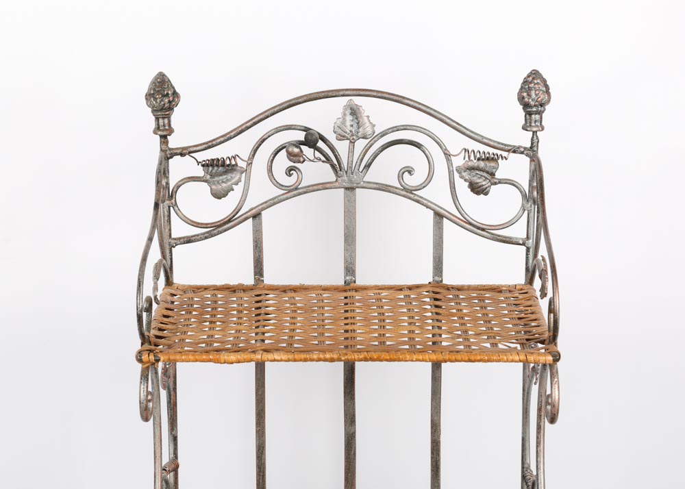 Metal and Rattan Storage Furniture